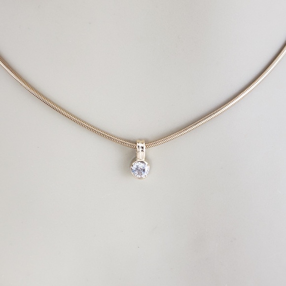 14 Karat Yellow Gold Diamond Pendant Necklace #16102 - Picture 7 of 7